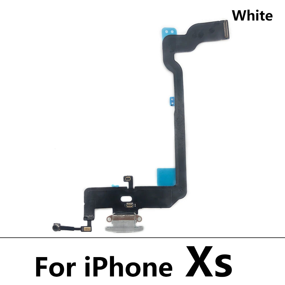 New USB Charging Port Board Flex Cable Connector Parts For Iphone X XR XS Max Microphone Module iPhone phone repair parts