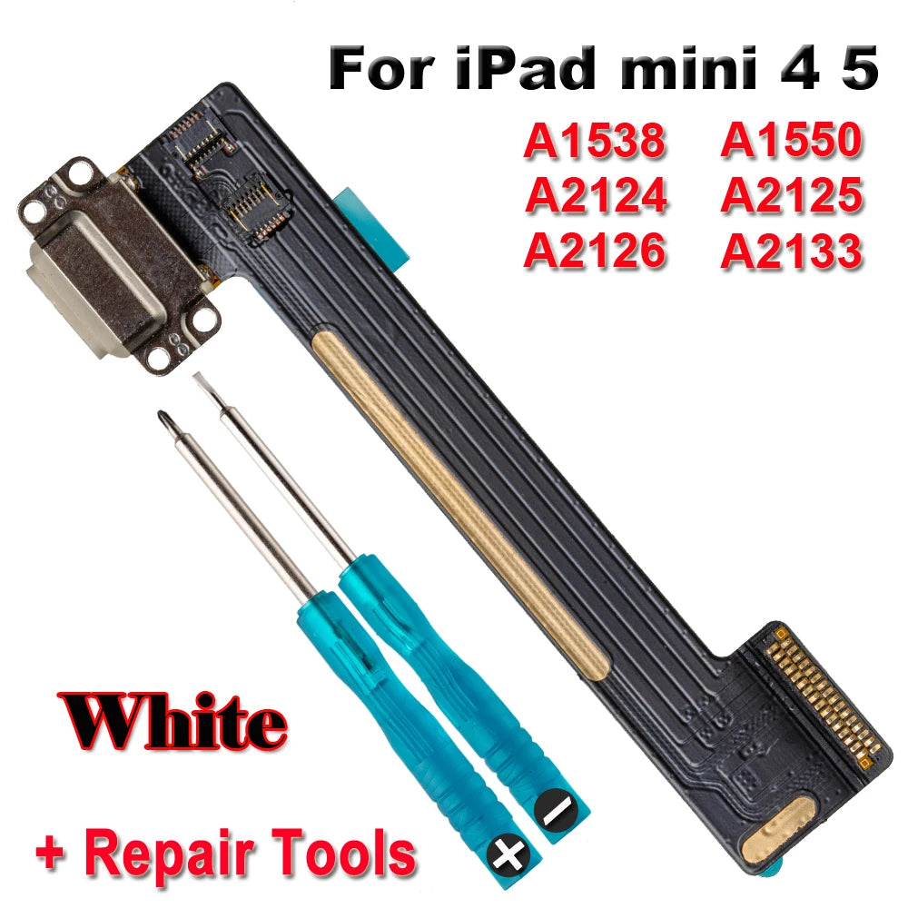 1PCS Charger Dock  USB Connector Data Plug Jack Socket Port Flex For iPad mini 4 5 A1538 1550 A2124 A2125 A2126 A2133 iPad tablet repair parts