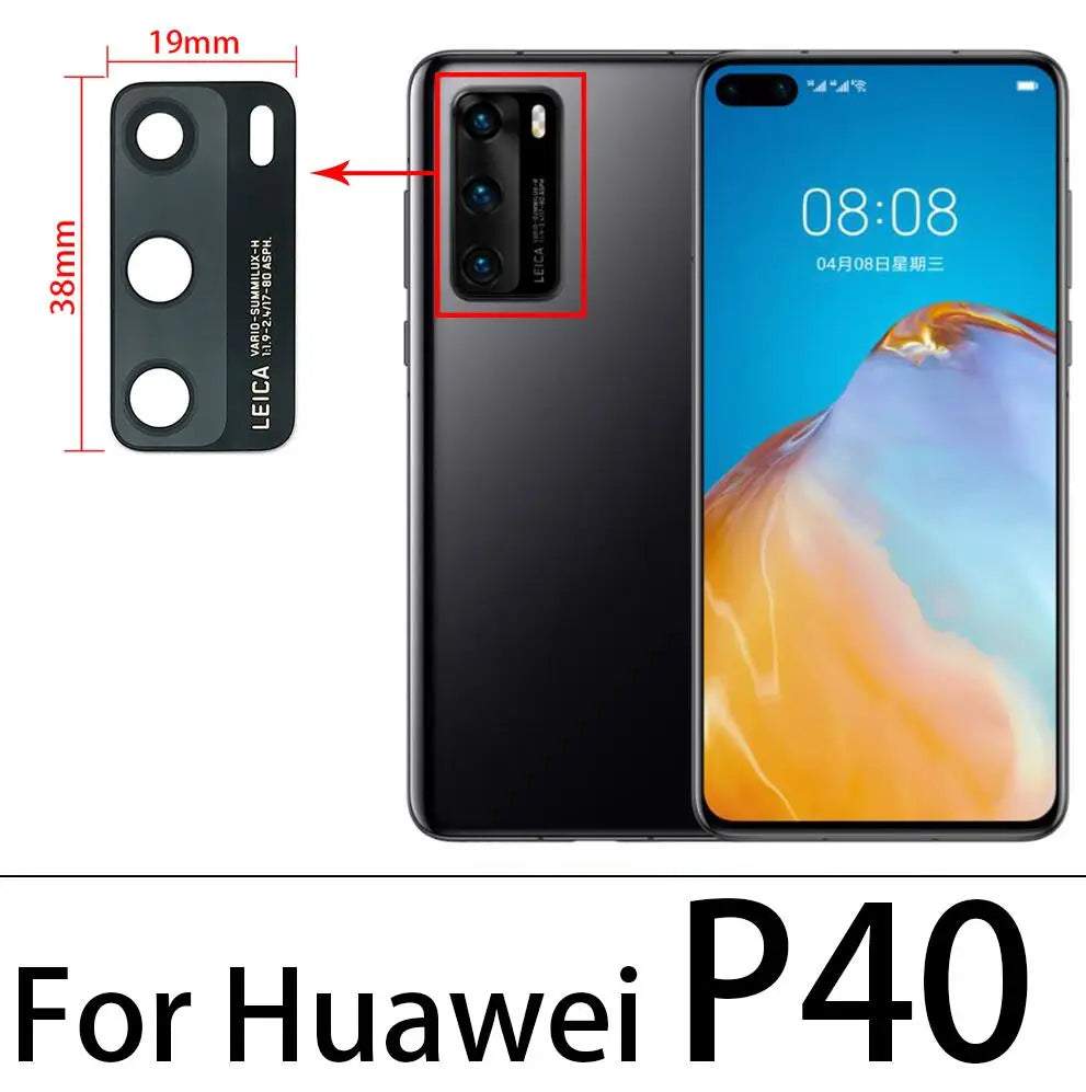 For Huawei P20 P30 P40 P50 Pro Lite E 5G Back Rear Glass Camera Lens With Adhesive Replacement Huawei phone repair parts