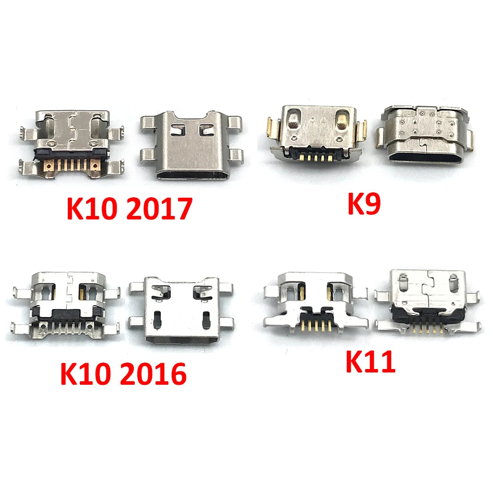 2Pcs, Charger Charging Connector USB Port Dock Connector For LG K9 K11 K4 K8 K12 Plus K50 K50s K41s K51 K51s k42 K52 K10 2017   LG phone repair parts