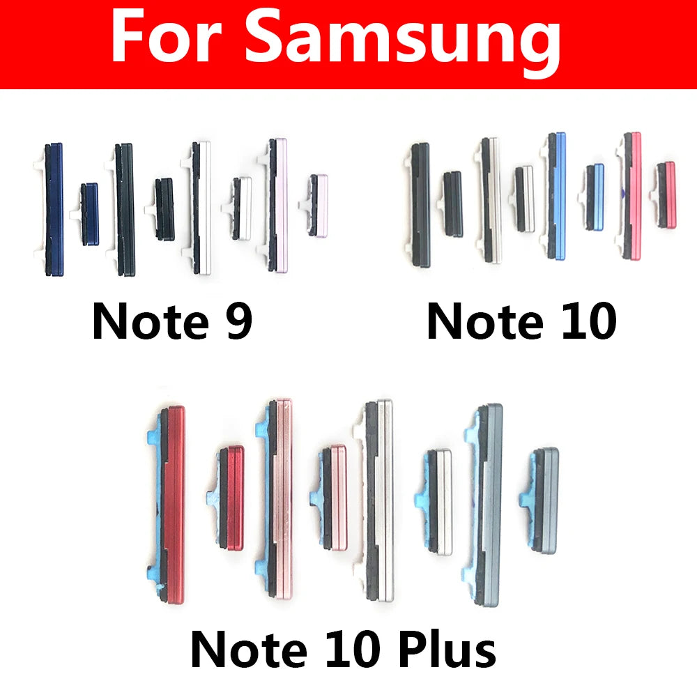New For Samsung Note 8 9 10 Plus Power Button + Volume Side Button Key Keys Buttons Samsung phone repair parts