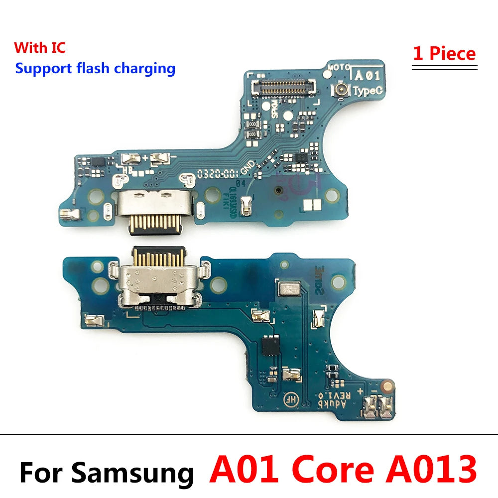 New USB Charging Port Board Flex Cable Connector Parts For Samsung A01 Core A013F Microphone Module Samsung phone repair parts