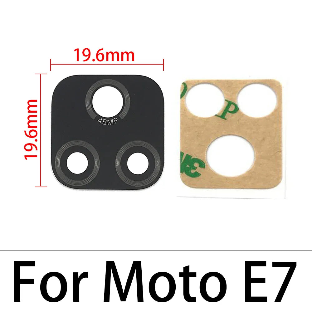 Back Rear Camera Glass Lens For Moto E4 E7 E6 E6s E5 E7i Plus Play Power E20 E30 E40 E22 E32 E13 E22i With Adhesive Motorola phone repair parts