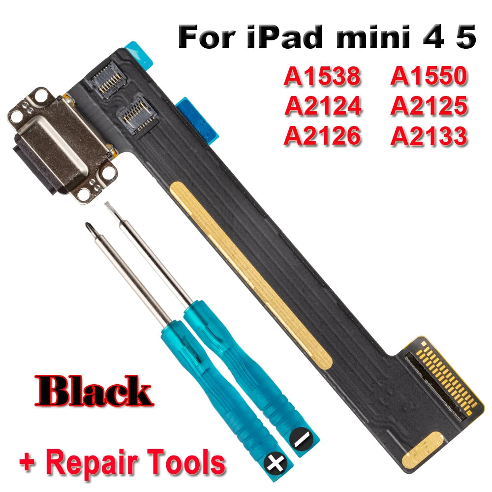 1PCS Charger Dock  USB Connector Data Plug Jack Socket Port Flex For iPad mini 4 5 A1538 1550 A2124 A2125 A2126 A2133 iPad tablet repair parts