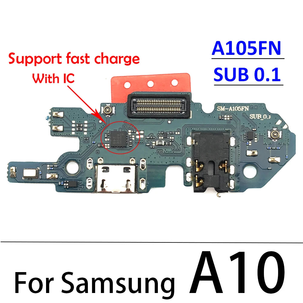 New Charger Board PCB Flex For Samsung A10 A105F A105FN USB Port Connector Dock Charging Ribbon Cable With Microphone