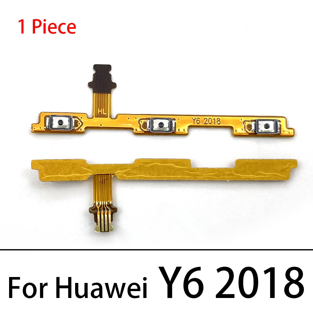 10Pcs, Power On Off Volume Side Button Key Flex Cable For Huawei Y6 Y7 Y9 Prime 2017 2018 2019 Y6s Y6P Y7A Y7P Y8S Y8P Y9S Y9A Huawei phone repair parts