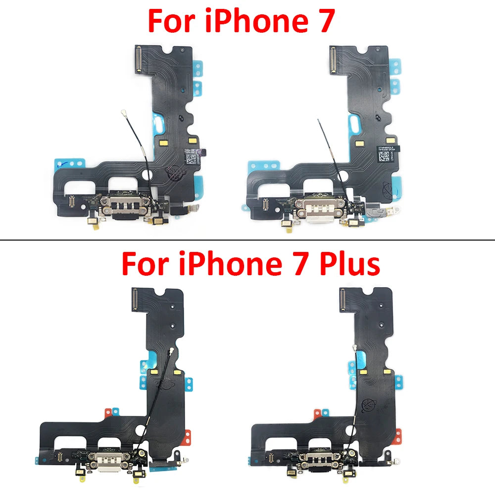 10Pcs/Lot, For iPhone 6 6S 7 8 6G 7G 8G Plus Dock Connector USB Charger Charging Board Port Flex Cable Microphone Board iPhone phone repair parts