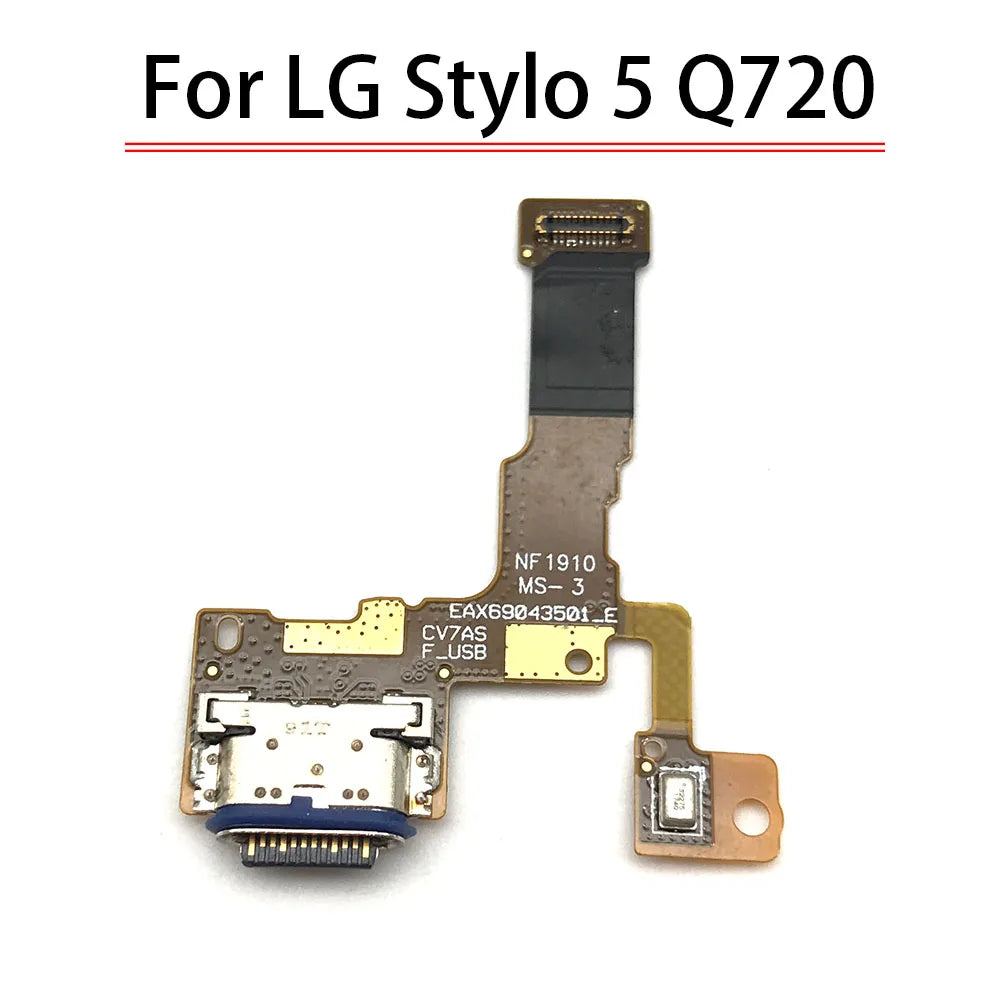 10Pcs/Lot, Charger Board PCB Flex For LG Stylo 4 5 6 Q710 Q720 Q730 USB Port Connector Dock Charging Flex Cable LG phone repair parts