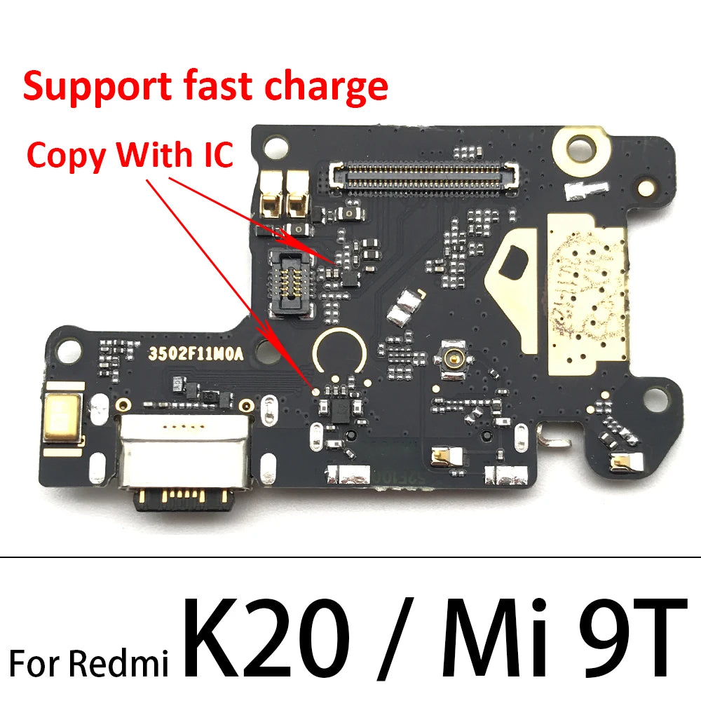 10Pcs,Dock Connector USB Charger Charging Port Flex Cable Board For Xiaomi Mi 9T 10 10T 11 11T 12 12T 13 13T Lite Pro A1 A2 Lite  Xiaomi  Xiao mi phone repair parts