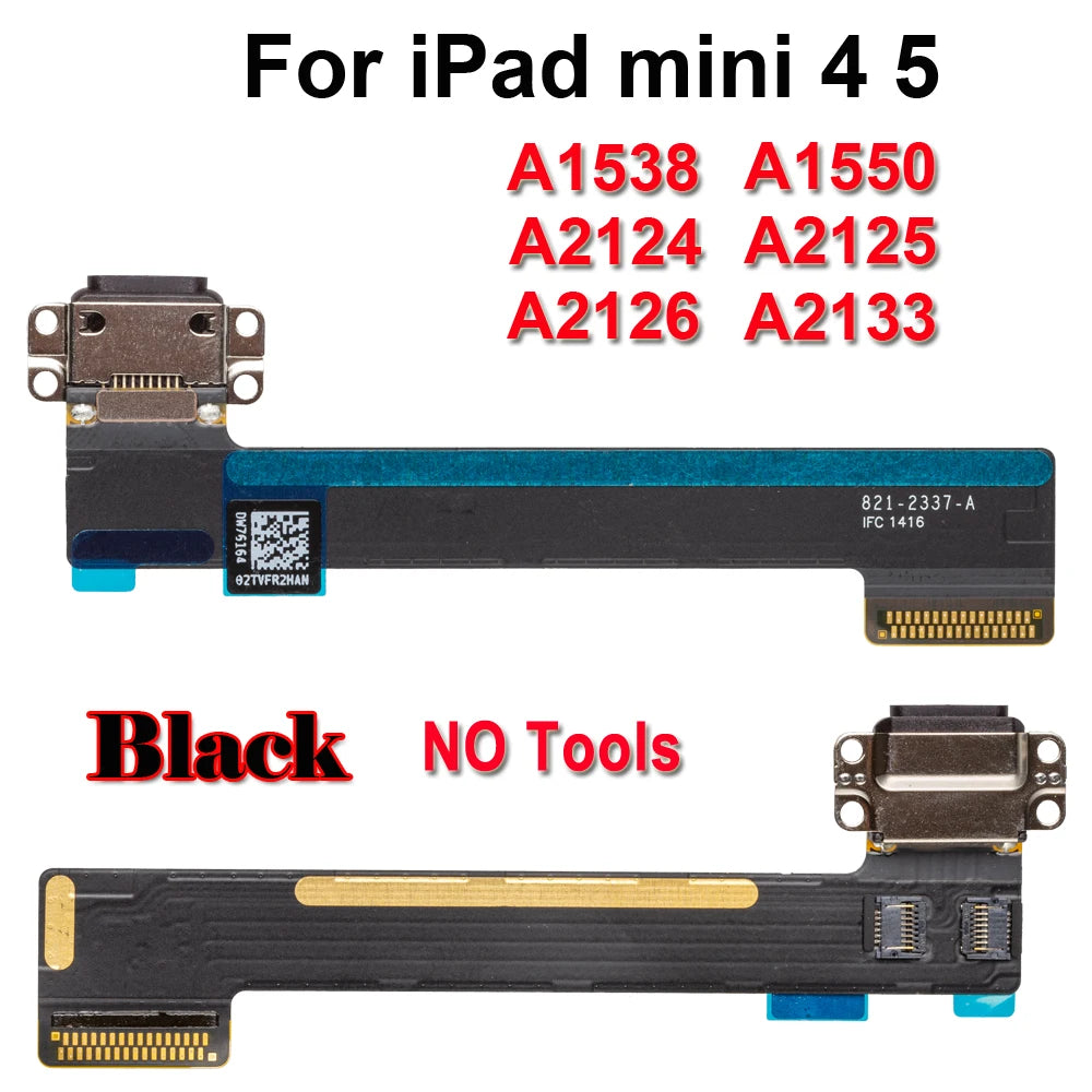 1PCS Charger Dock  USB Connector Data Plug Jack Socket Port Flex For iPad mini 4 5 A1538 1550 A2124 A2125 A2126 A2133 iPad tablet repair parts