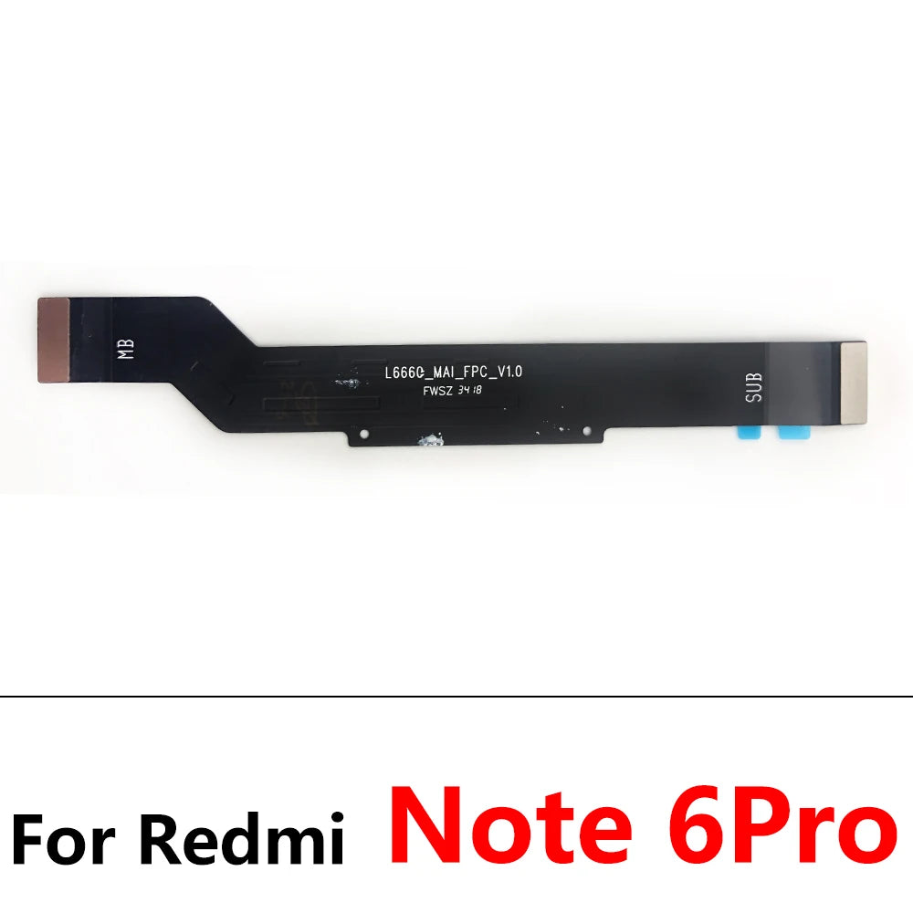 10Pcs/Lot, Main Board Motherboard Mainboard Flex Cable For Xiaomi Redmi 9 9A 9C 6 6A 8A Note 10 8 7 6 Pro Note 11 4G 5G  Xiaomi  Xiao mi phone repair parts