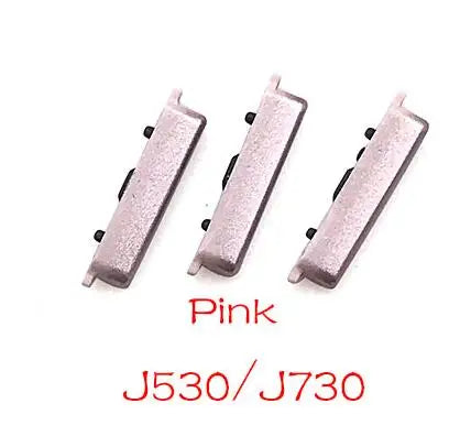 50Pcs/Lot, SIde Volume Button + Power ON / OFF Buttton Key Set For Samsung S7 Edge J5 J7 2016 Metal J510 J710 / J5 J7 2018 Pro J Samsung phone repair parts