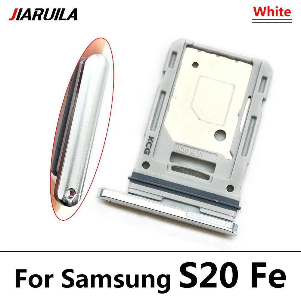 New For Samsung S21 S20 Plus Ultra Fe Dual SIM Card Slot SD Card Tray Holder Adapter Replacement Spare Parts Samsung phone repair parts