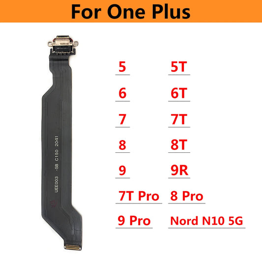 Type-C USB Charging Dock Port Jack Connector Charger Board Flex Cable For Oneplus 3 5 5T 6 7 7T 8 9 Pro 9R Nord N10 5G OnePlus phone repair parts