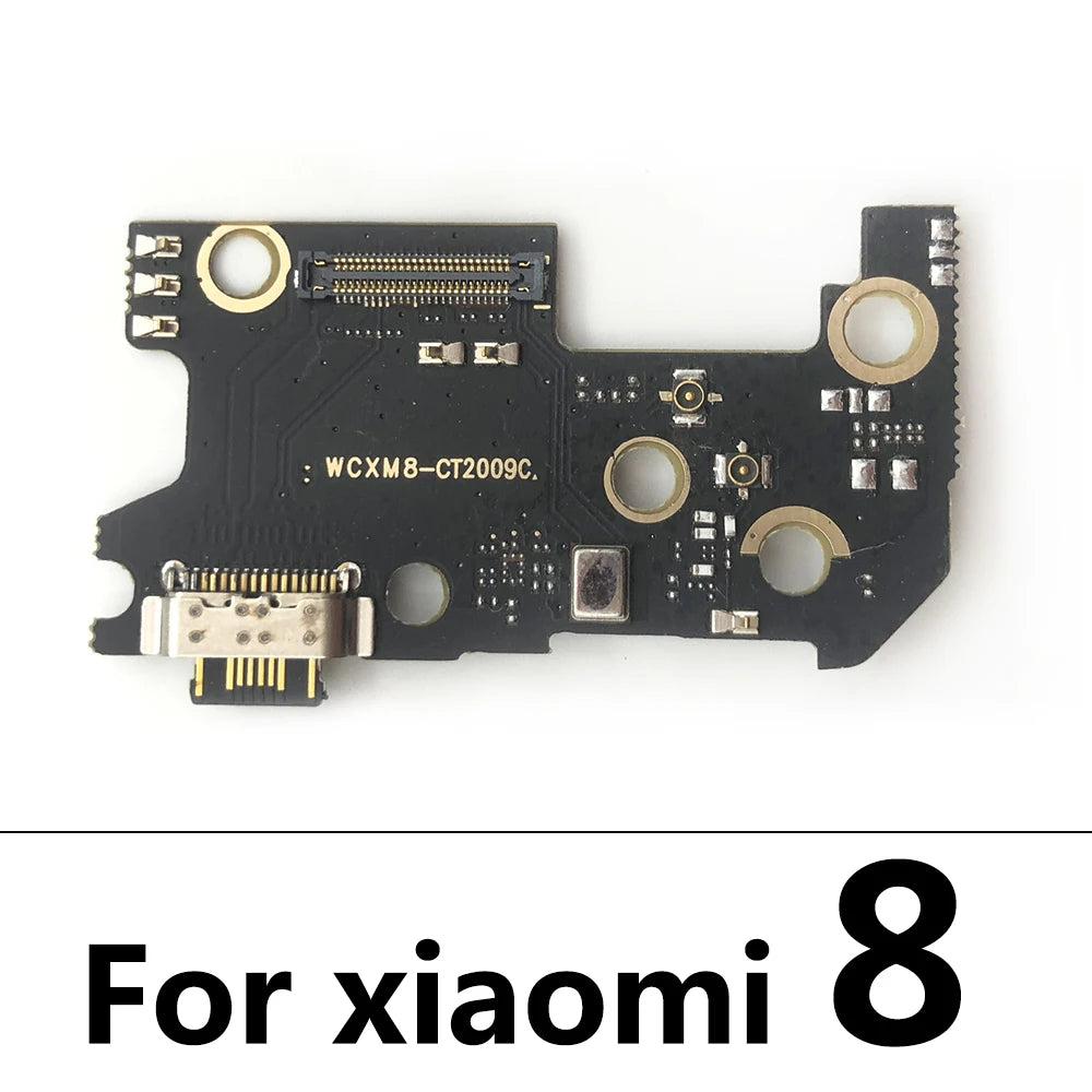 New USB Charging Port Board Flex Cable Connector Parts For Xiaomi Mi 8 9 9T 10T 10 11 12 Lite Pro Microphone Module  Xiaomi  Xiao mi phone repair parts