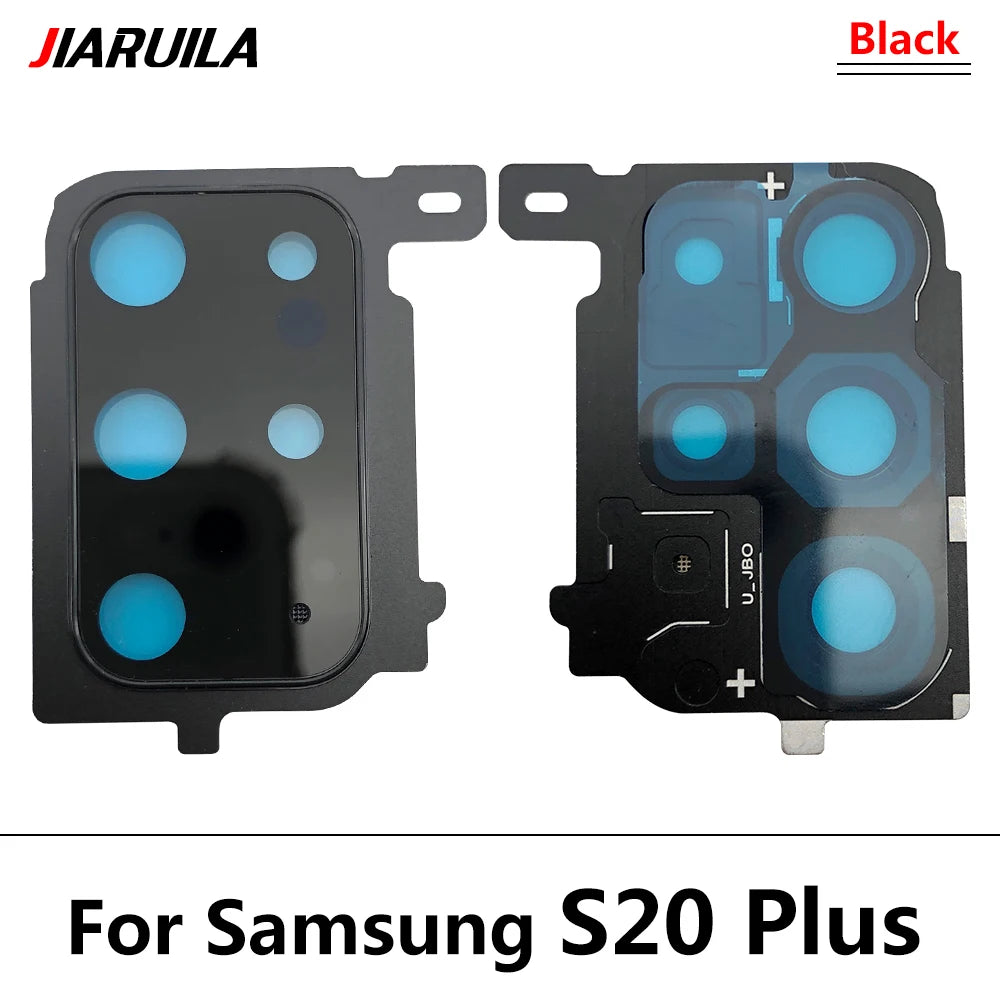 New Rear Camera Glass Lens Cover With Frame Holder with Sticker For Samsung S20 Plus S20 Ultra Replacement Parts Samsung phone repair parts