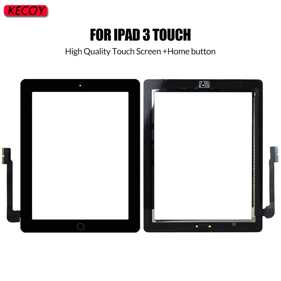 1Pcs Display Touch Screen For iPad 3 A1416 A1430 A1403 TouchScreen Digitizer Panels Sensor Glass Replacement With Button+ Tools  iPad repair parts