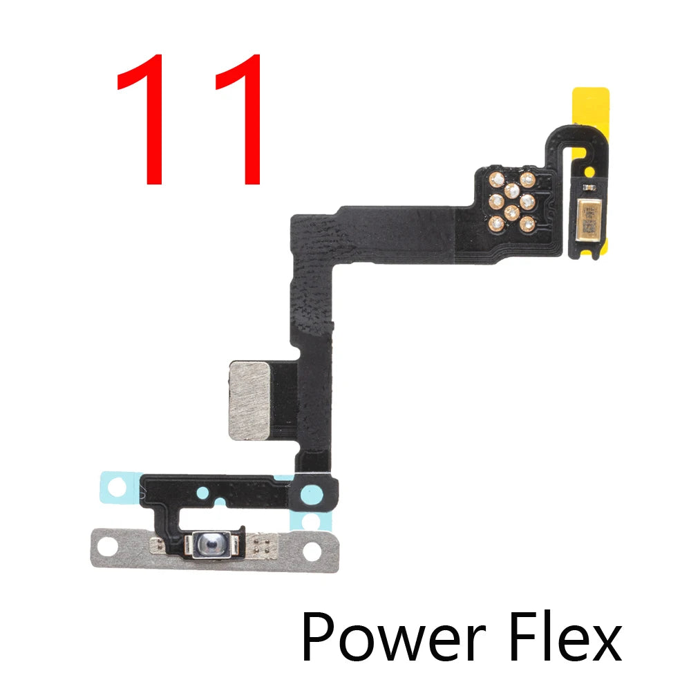 Power & Volume Buttons Key Switch Flex Cable With Metal Material For Iphone 11 12 Pro Max 12 mini X XS Max Replacement Parts iPhone phone repair parts