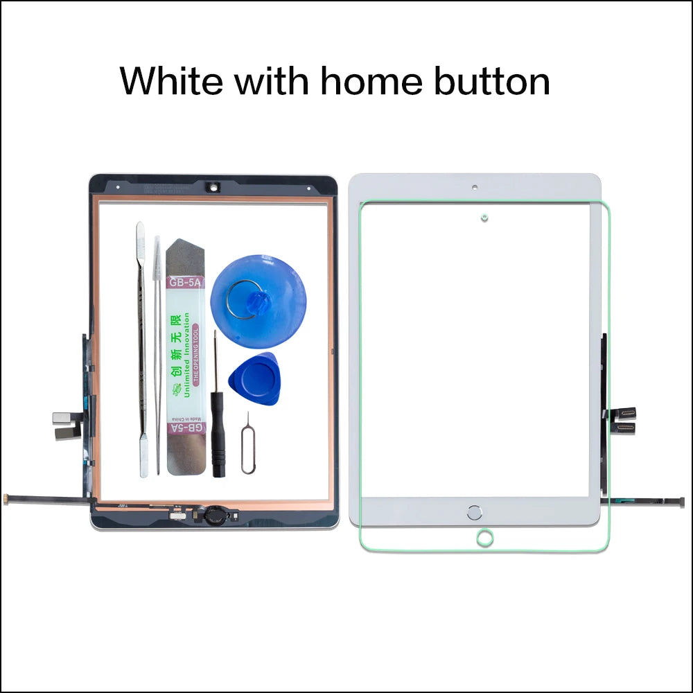 10.2" For iPad 9 Touch Screen Digitizer Glass 2021 A2602 A2603 A2604 A2605 With Home Button and Flex cable +Tools+Tempered Glass  iPad repair parts