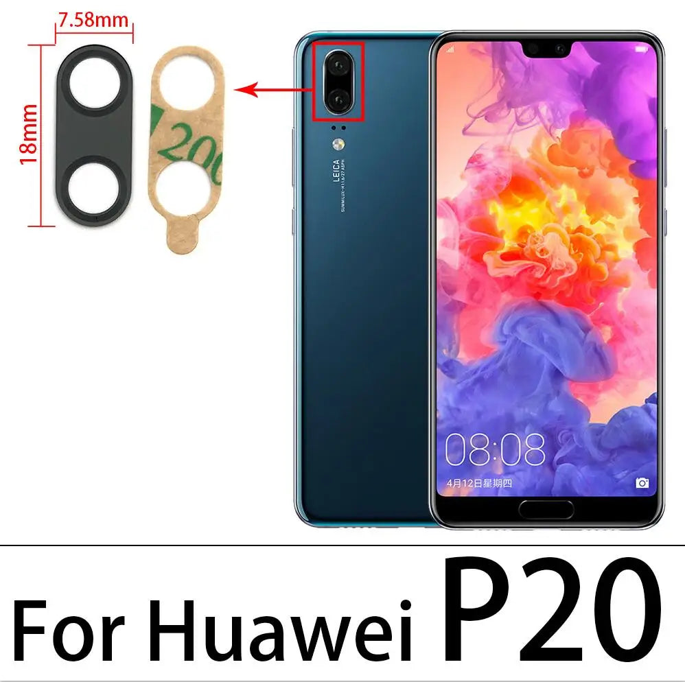 2Pcs/Lot , Back Camera Glass For Huawei P20 Pro P30 Lite Rear Camera Glass Lens with Glue Replacement Parts + Tool Huawei phone repair parts