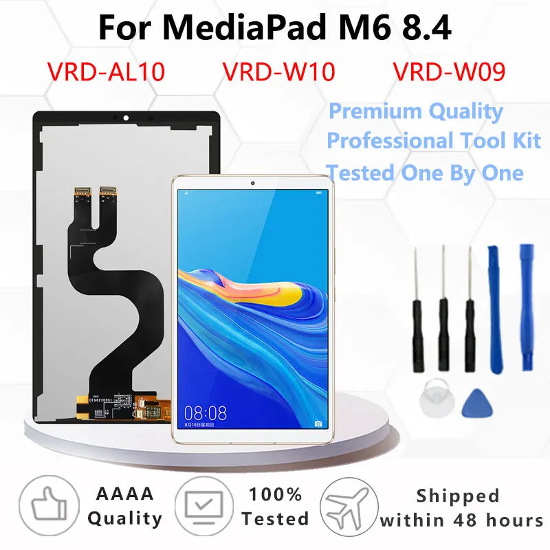 OEM LCD For Huawei MediaPad M6 Turbo VRD-AL10 VRD-W10 VRD-W09 Lcd Display Touch Screen Digitizer Assembly Tested Tablet repair parts