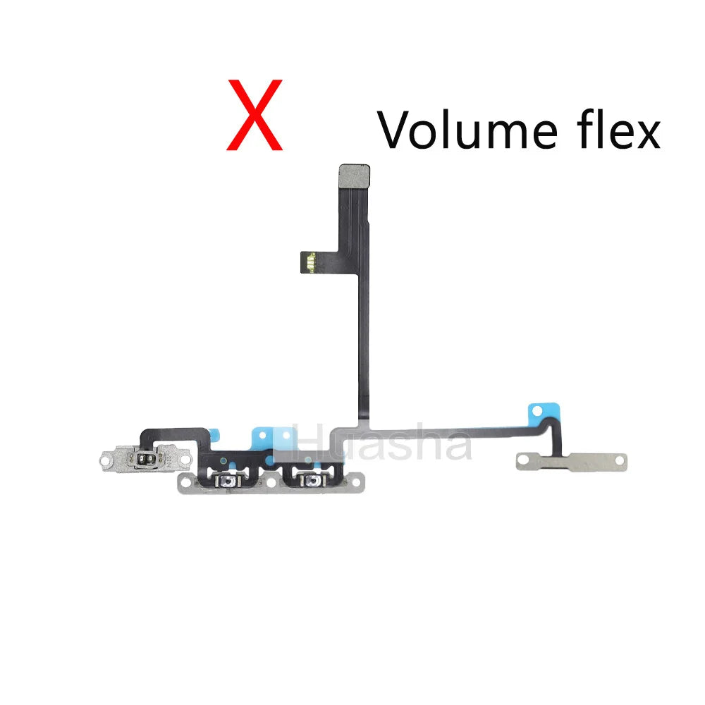 1pcs For iPhone X Xs Max XR  Mute & Volume Power Buttons key Switch Flex Cable Mobille Phone Repair Parts iPhone phone repair parts