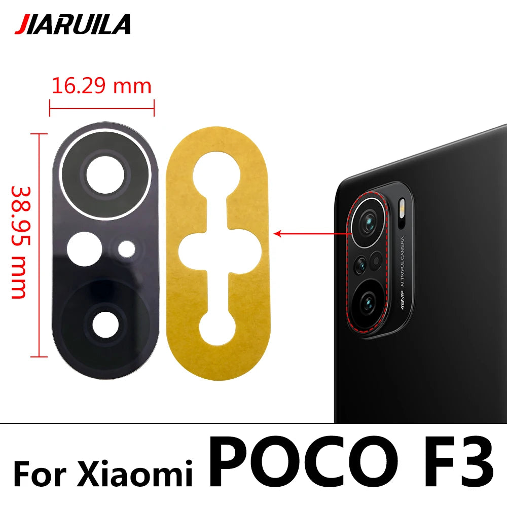 2 Pcs Rear Back Camera Glass Lens Cover For Xiaomi Mi Poco F3 X3 X4 M4 M3 NFC F2 Pro F1 F4 4G 5G Replacement Parts Xiaomi  Xiao mi phone repair parts