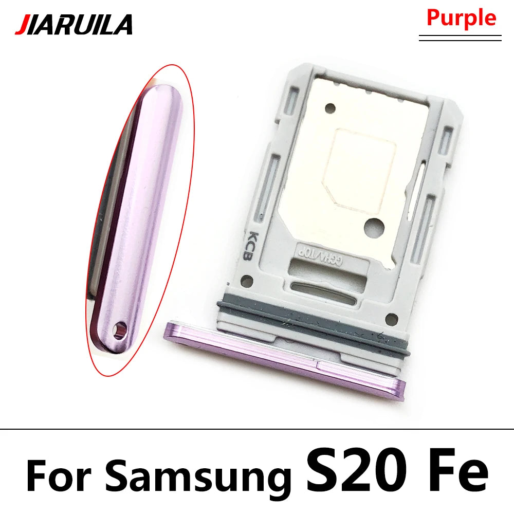 New For Samsung S21 S20 Plus Ultra Fe Dual SIM Card Slot SD Card Tray Holder Adapter Replacement Spare Parts Samsung phone repair parts