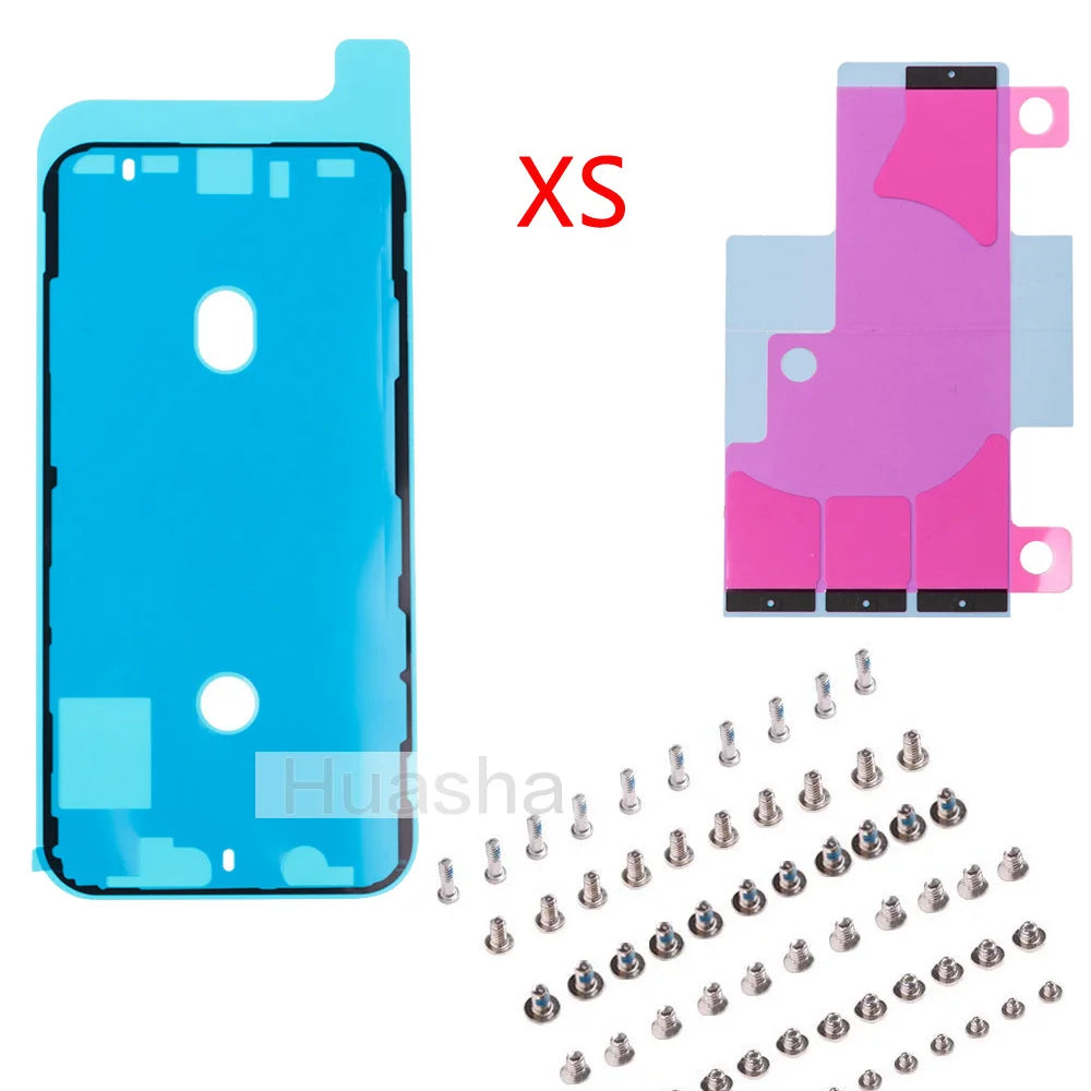 Full screw for iPhone  X XR XS 11 Pro MAX Battery Adhesive Strips + LCD Display Waterproof Bezel Seal Adhesive Sti iPhone phone repair parts