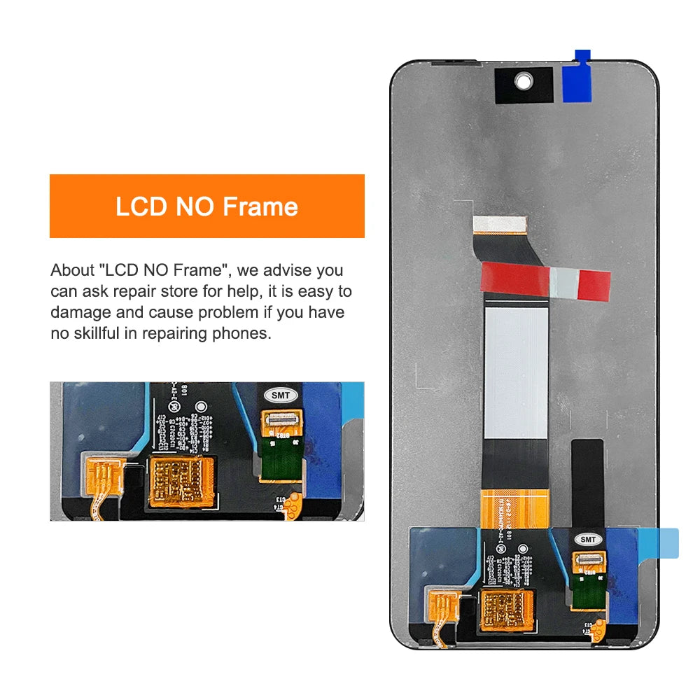 6.5" Screen for Xiaomi Redmi Note 10 5G Lcd Display Digital Touch Screen with Frame for Redmi Note 10 5G M2103K19G M2103K19C Xiaomi phone repair parts