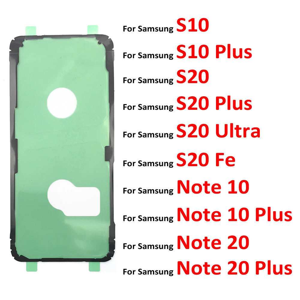 Back Battery Sticker Adhesive Glue For Samsung S9 S10 S20 Note 7 8 9 10 20 Plus Ultra Lite Waterproof Back Cover Sticker Samsung phone repair parts