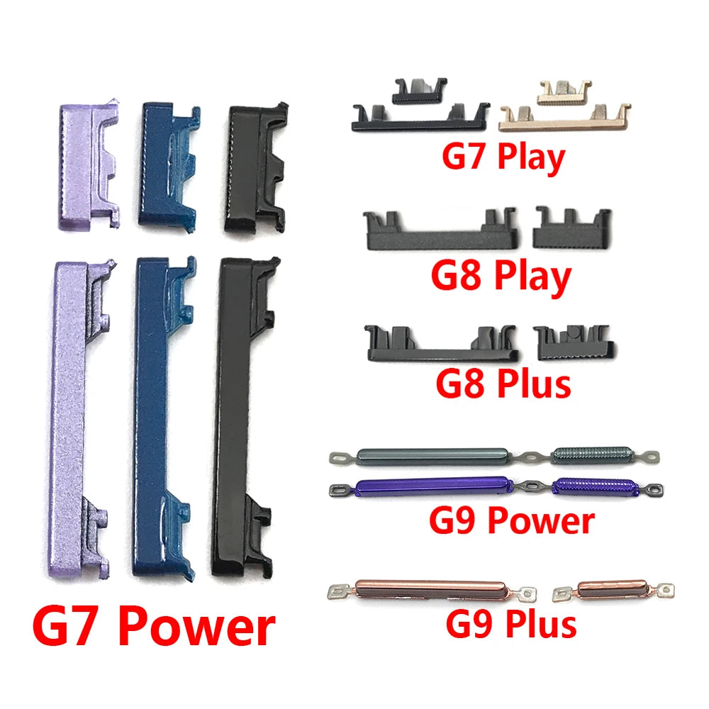 New Side Volume Button Power ON / OFF Buttton Key Set For Motorola Moto G9 G8 G7 Play Plus Power Lite Replacement Parts Motorola phone repair parts