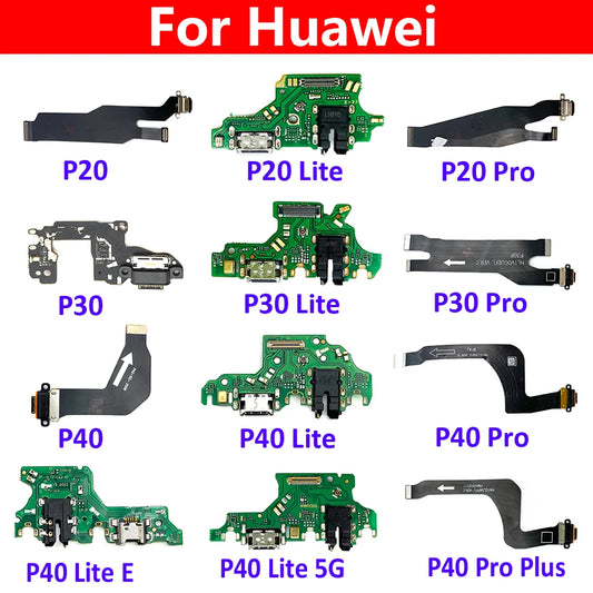 New USB Flex Cable Dock Connector Charging Port Charger Board For Huawei P30 P20 P10 P9 P40 Lite E 5G Pro Plus Huawei phone repair parts