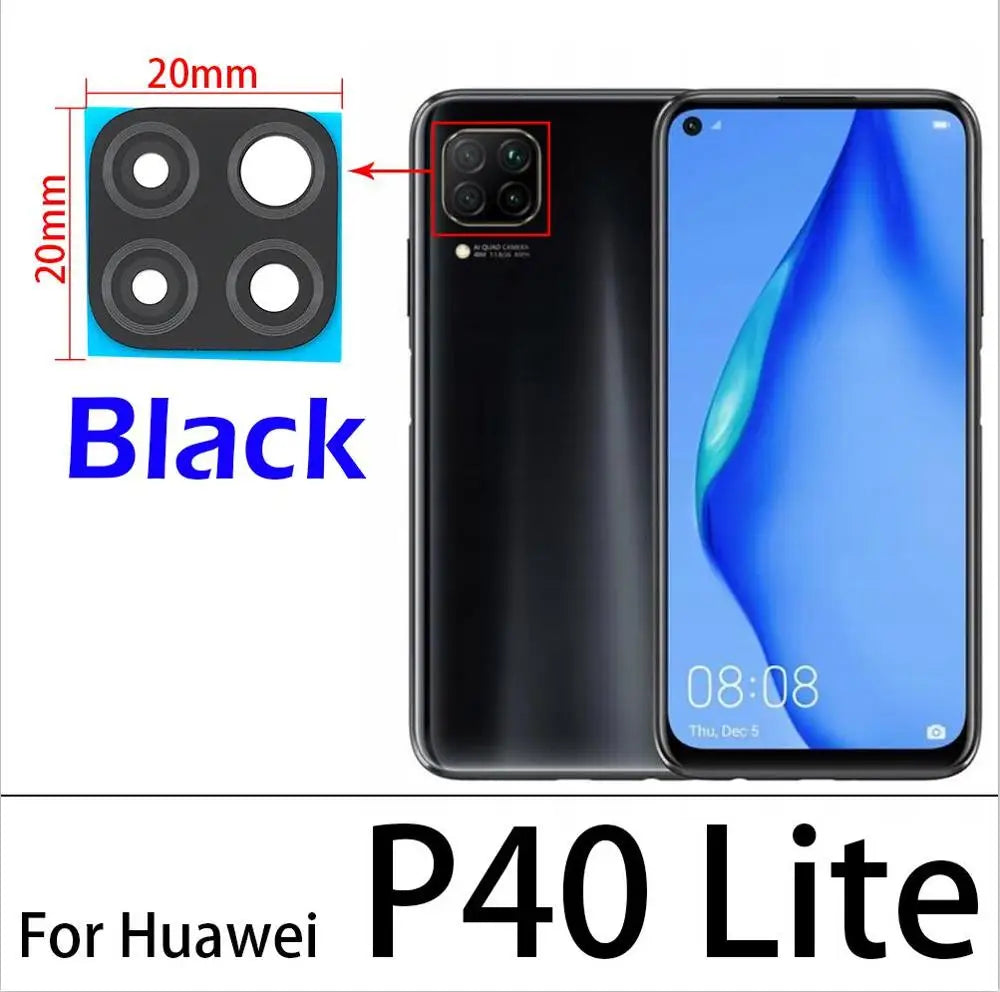 For Huawei P20 P30 P40 P50 Pro Lite E 5G Back Rear Glass Camera Lens With Adhesive Replacement Huawei phone repair parts