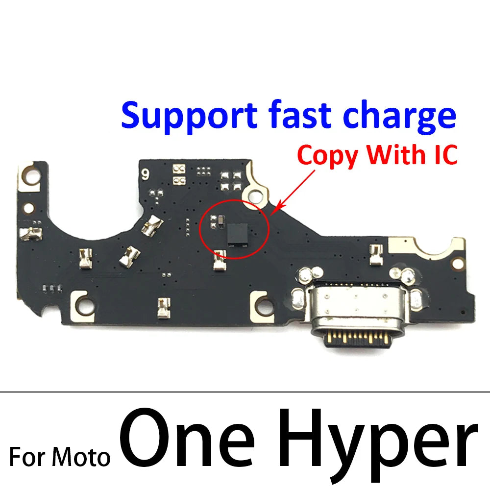 USB Charging Port Dock Charger Charge Connector Flex Cable For Motorola Moto One Vision / One Action Macro Fusion Plus Hyper Motorola phone repair parts
