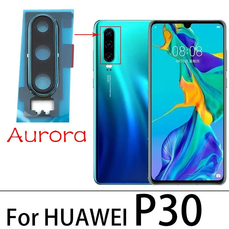 New Rear Camera Glass Lens Cover With Frame Holder For Huawei P30 / P30 Pro / P30 Lite Replacement Spare Parts Huawei phone repair parts
