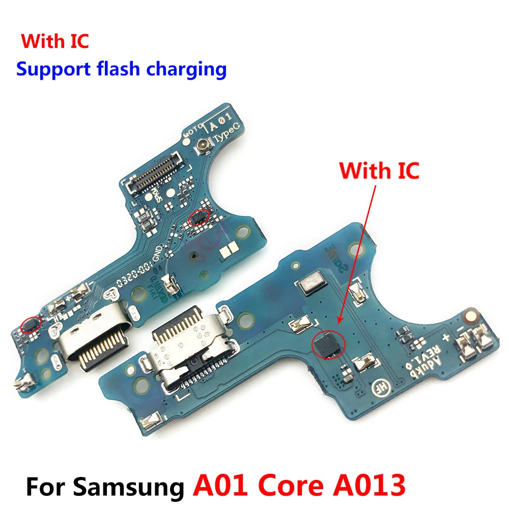New USB Charging Port Board Flex Cable Connector Parts For Samsung A01 Core A013F Microphone Module Samsung phone repair parts