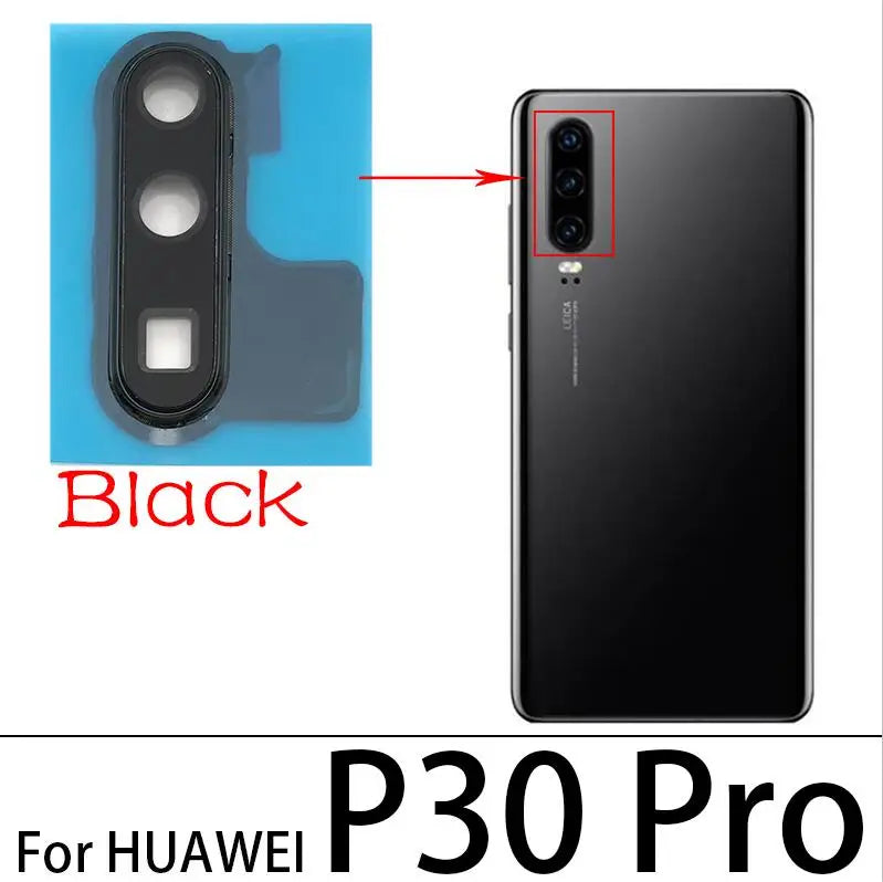 New Rear Camera Glass Lens Cover With Frame Holder For Huawei P30 / P30 Pro / P30 Lite Replacement Spare Parts Huawei phone repair parts