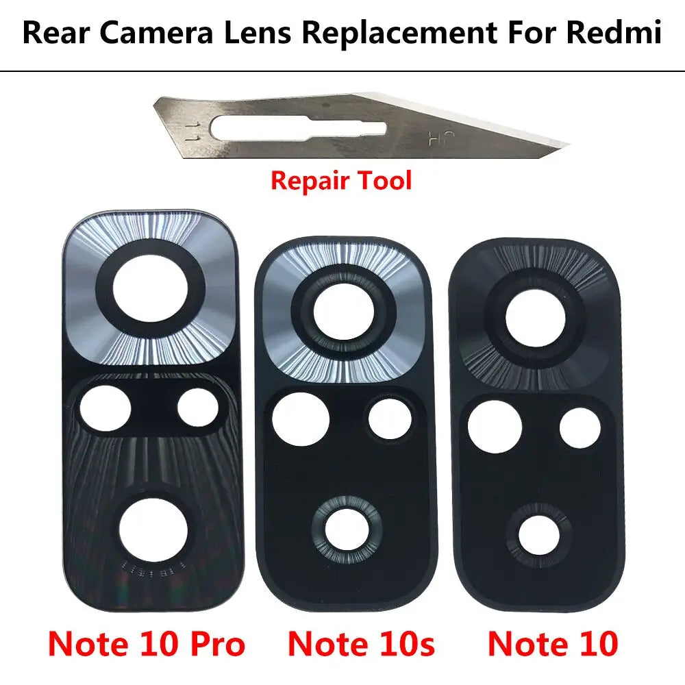 2Pcs/Lot，Rear Back Camera Glass Lens For Xiaomi Redmi Note 10 10s Pro 11 Pro 11T 11s 11E 4G 5G With Adhesive Sticker Xiaomi  Xiao mi phone repair parts
