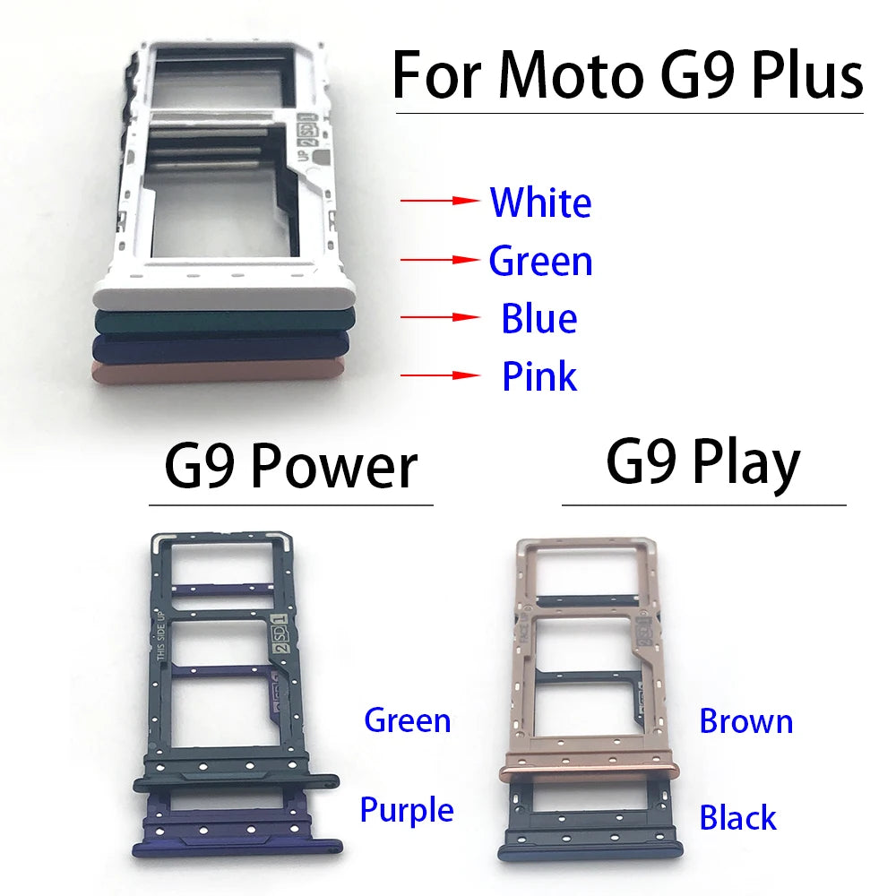 10Pcs/Lot,  SIM Card Tray Slot Holder For Motorola Moto G8 G7 G9 Play Plus Power Lite Sim Tray Motorola phone repair parts