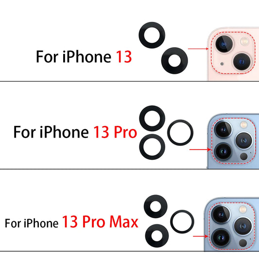 New Rear Back Camera Glass Lens For iPhone 13 Pro Max Mini With Ahesive Sticker Replacement Parts iPhone phone repair parts
