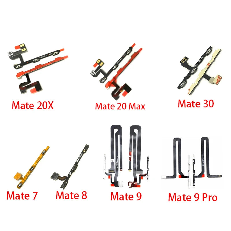 Power Switch On/Off Button Volume control Key Button Flex Cable For Huawei Mate S 7 8 9 10 30 Lite 20 Pro 20X Max Huawei phone repair parts