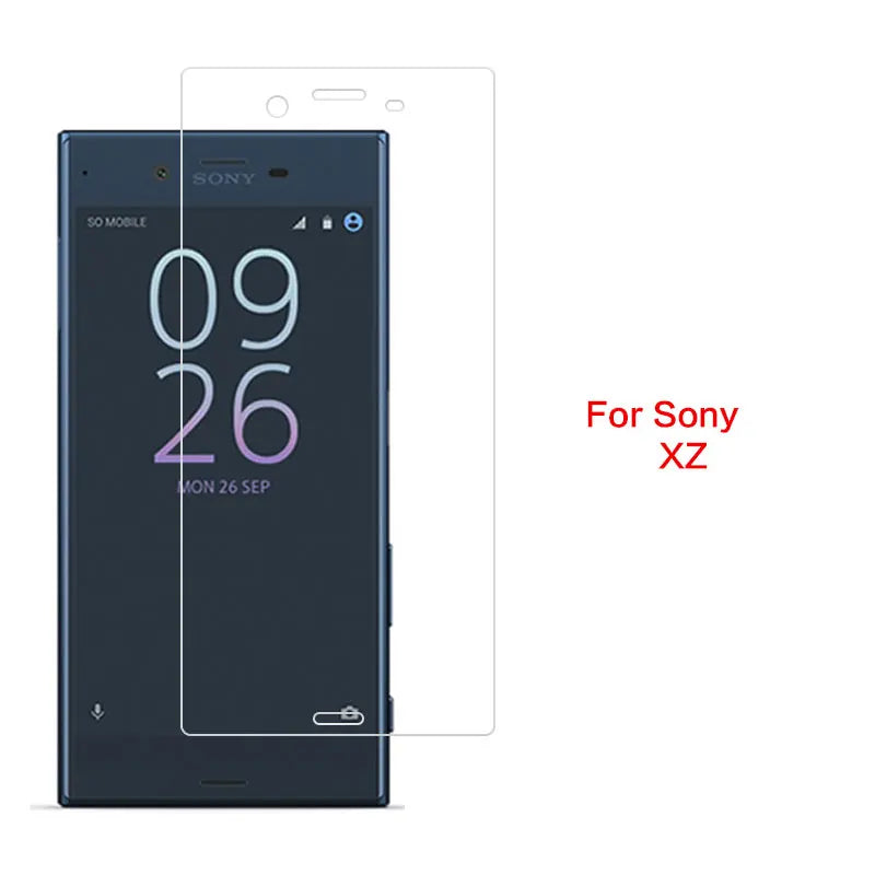 Tempered Glass Film For Sony T2 T3 C3 C4 C5 E1 E3 E4 E4G E5 X/XP XZ Premuium Screen Protector Front Clear Glass Film + Cloth Sony phone repair parts