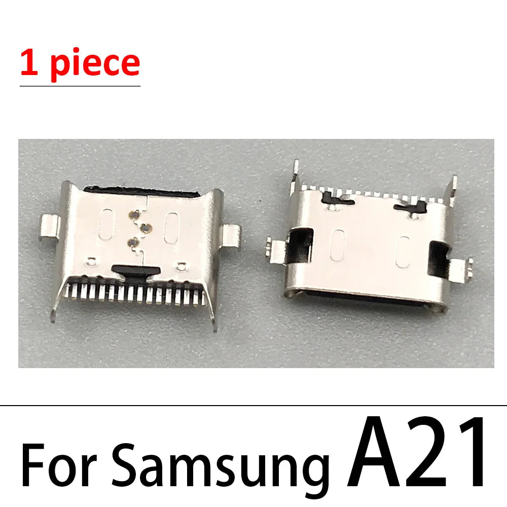 100Pcs Charger USB Charging Port Dock Connector For Samsung A20 A30 A50 A70 A51 A21s A01 A30s A20s A50s A11 A21 A31 A52 A02s A32 Samsung phone repair parts