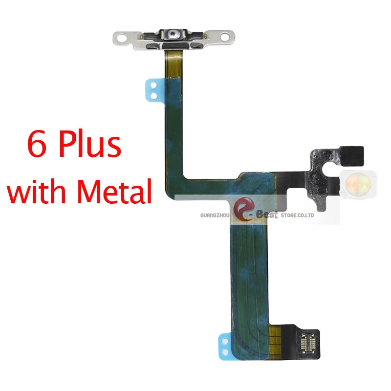 Power Flex For iPhone 5G SE 6 6s 7 8 Plus 7G 8G 6G X XR XS MAX Mute & Volume Button Switch Key Power Flex Cable With Metal Parts iPhone phone repair parts