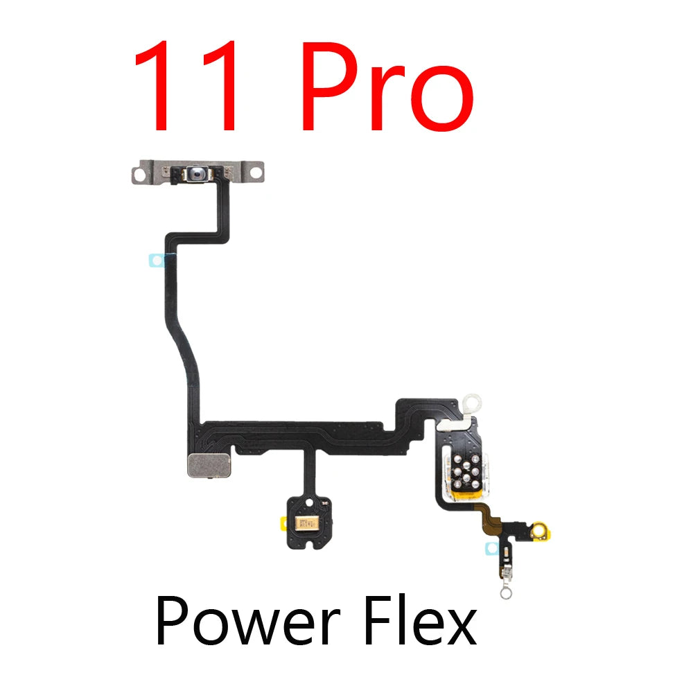 ON OFF Power Side Button Flex Cable With Flash Light For iPhone 11 11 pro 11 pro max Replacement Parts iPhone phone repair parts