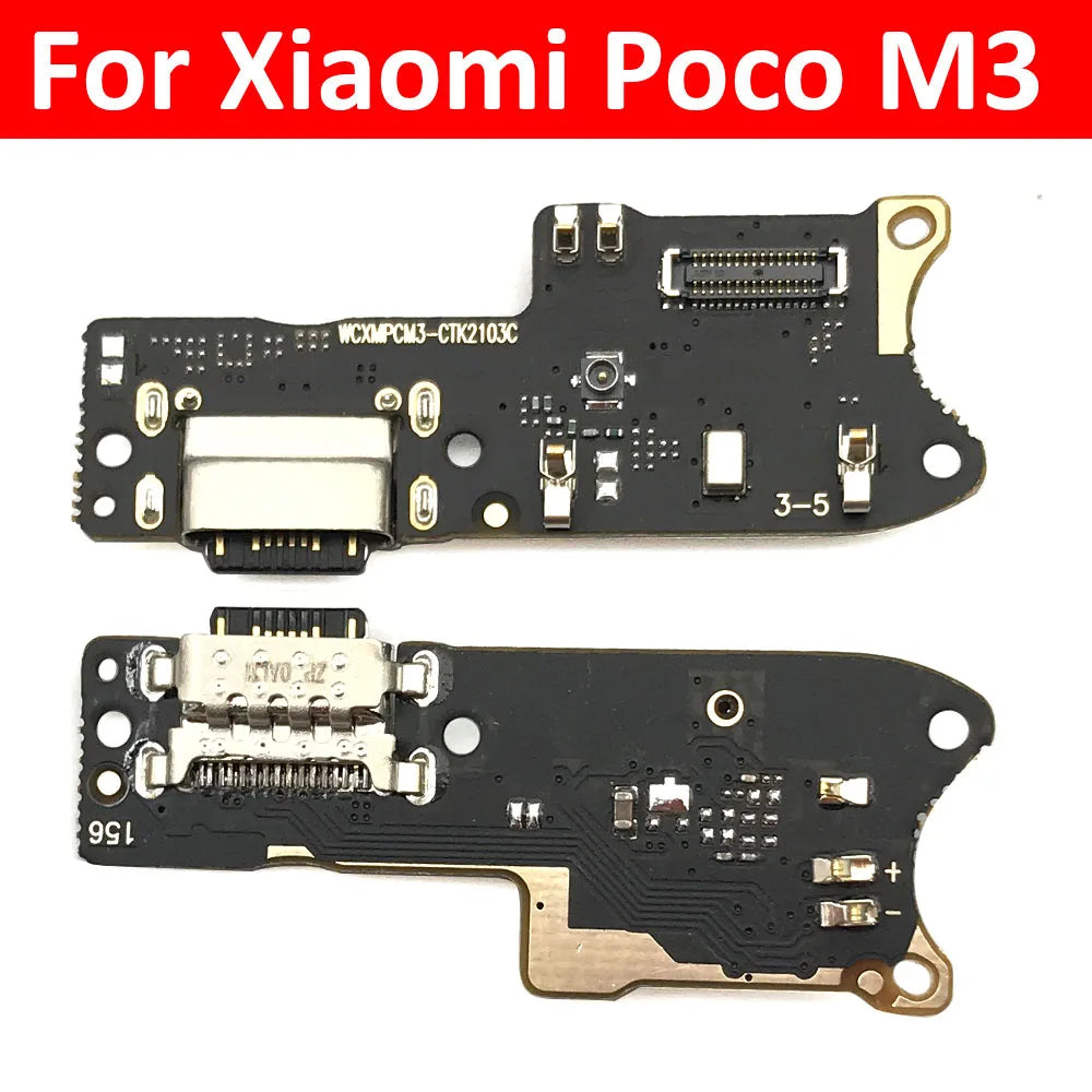 USB Port Charger Dock Connector Charging Board FLex Cable For Xiaomi Poco F1 F2 Pro F3 X3 X4 M3 M4 Pro 4G 5G Mic Microphone  Xiaomi  Xiao mi phone repair parts