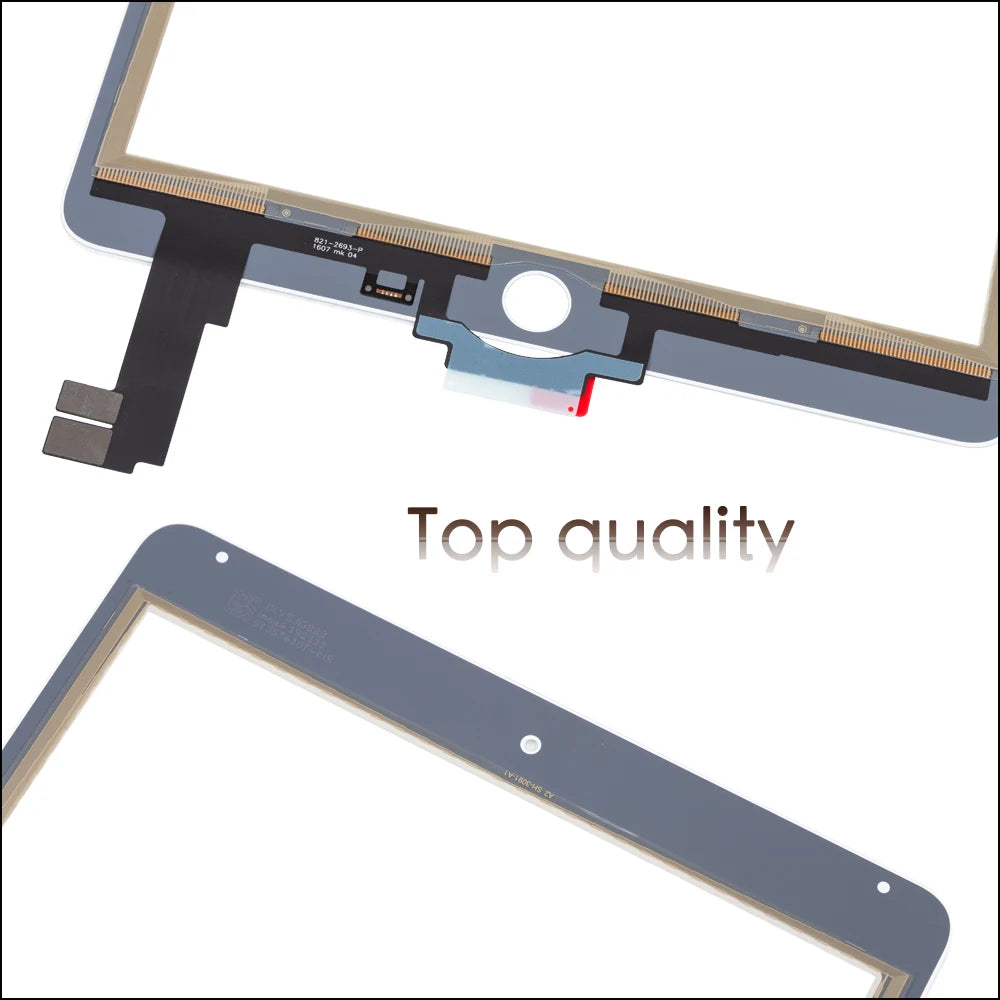 For iPad Air 2 Touch Screen Glass Digitizer With Flex Cable  A1567 A1566  Free Tools WithTempered Glass iPad tablet repair parts
