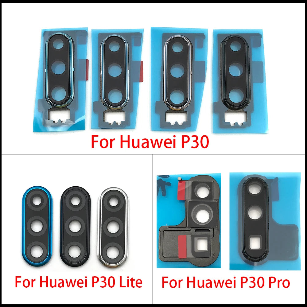 New Rear Camera Glass Lens Cover With Frame Holder For Huawei P30 / P30 Pro / P30 Lite Replacement Spare Parts Huawei phone repair parts