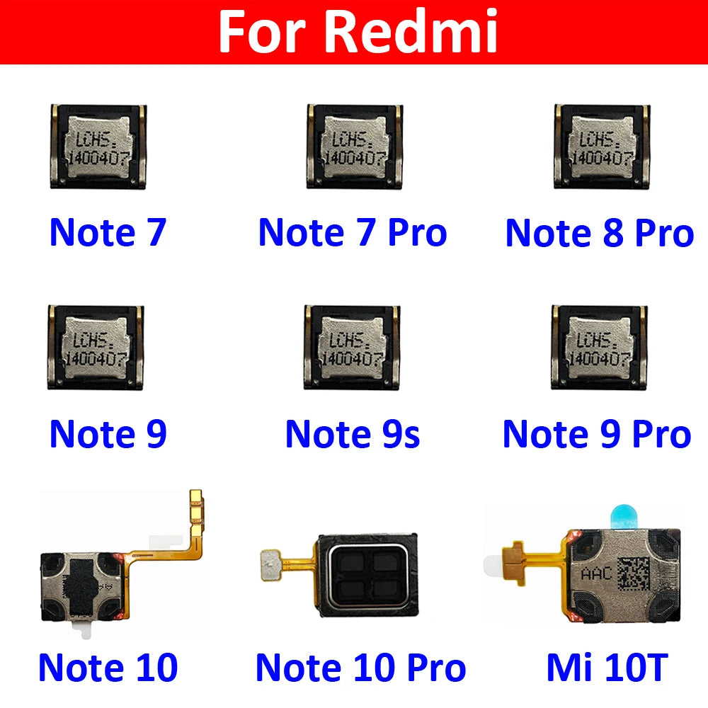 Ear Earpiece Speaker For Xiaomi For Redmi Note 7 8 8T 9 Pro 9S Note 10 10s 11 Pro Plus 4G 5G Earphone Top Receiver Xiaomi  Xiao mi phone repair parts